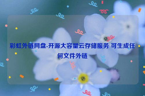 彩虹外链网盘-开源大容量云存储服务 可生成任何文件外链